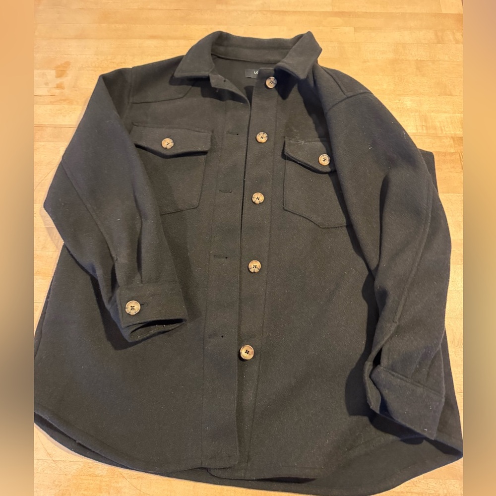 Love Tree Black Utility Jacket with Sturdy Fabric